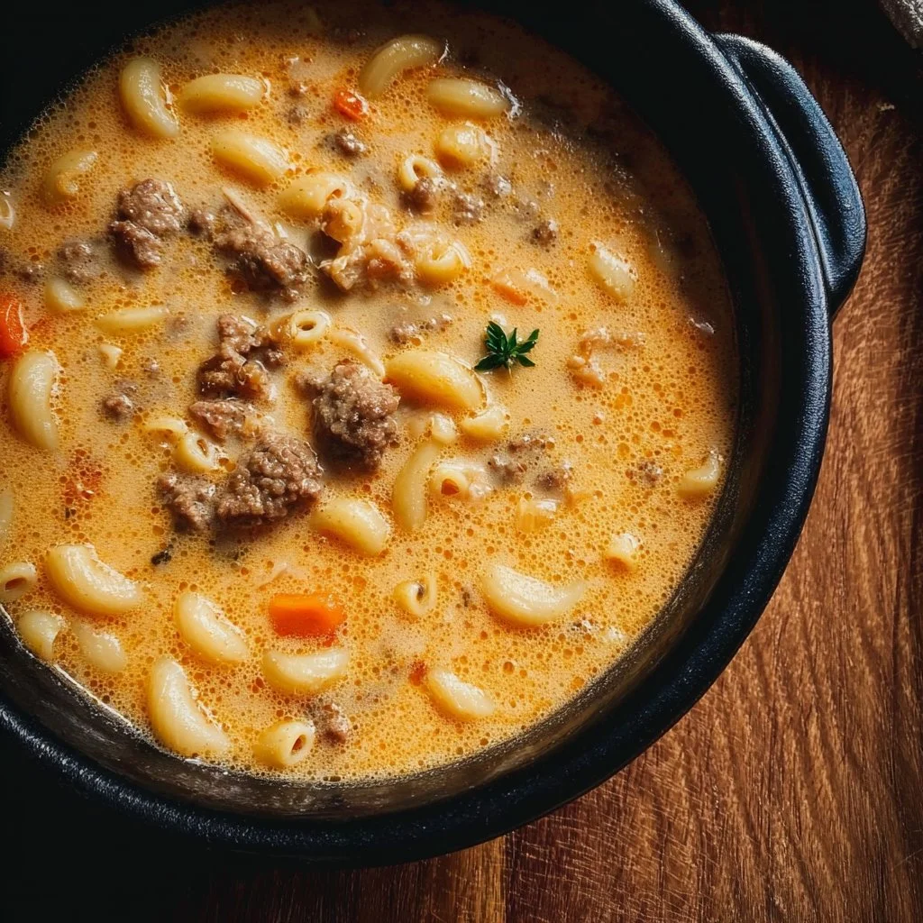 Cheeseburger Macaroni Soup: Creamy Comfort in Every Bowl