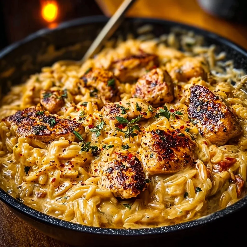 Comforting One-Pot Cajun Chicken Alfredo Orzo in Just 30 Minutes