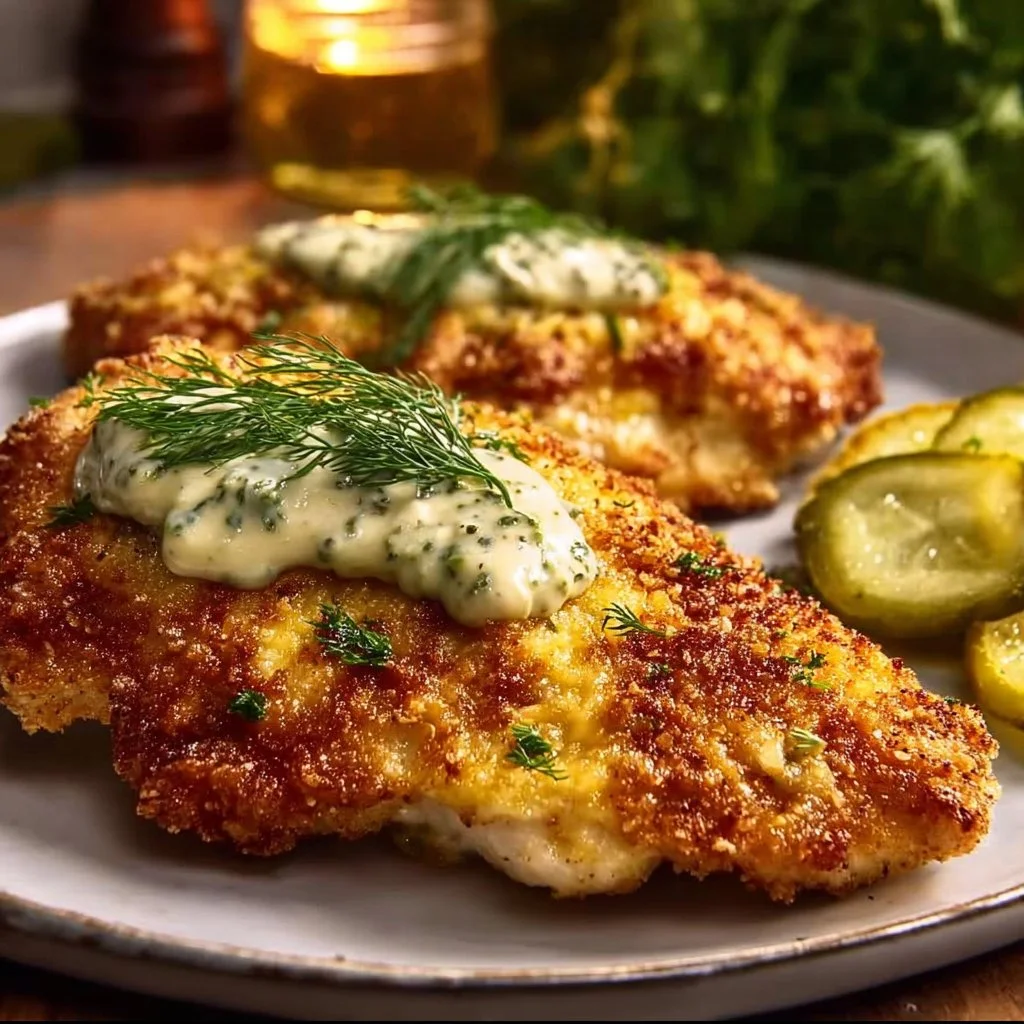 Crispy Dill Pickle Parmesan Chicken