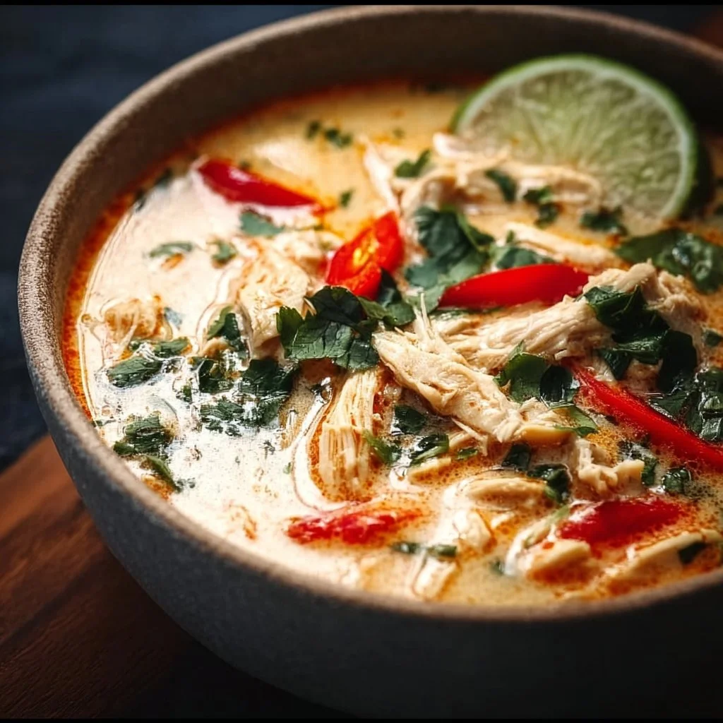 Crockpot Thai Coconut Chicken Soup