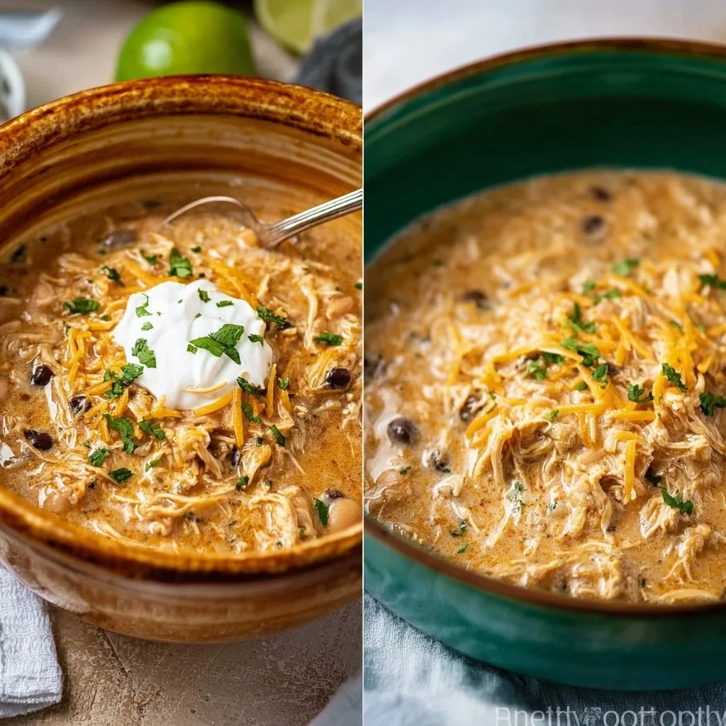Crockpot White Chicken Chili with Cream Cheese