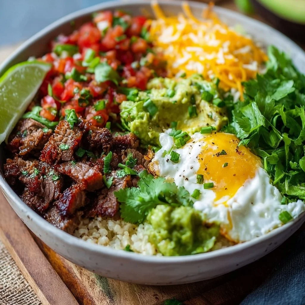 Easy Low Carb Burrito Bowl - 25min Breakfast Protein-Packed