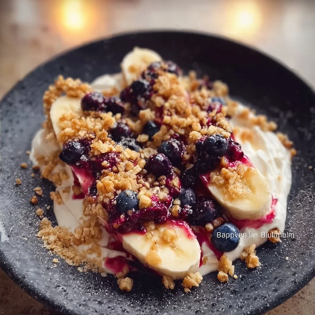Blueberry Crumble Banana Split