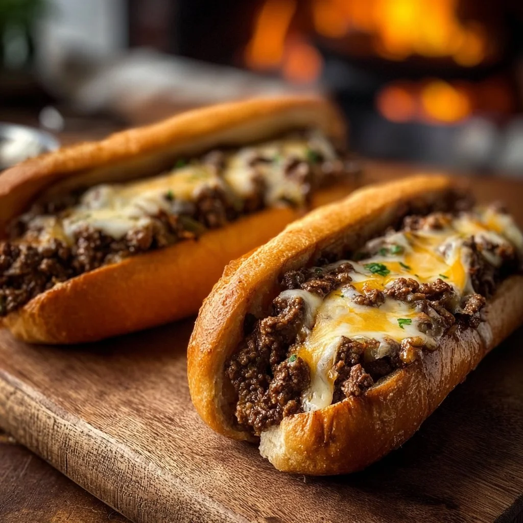 Ground Beef Philly Cheesesteaks