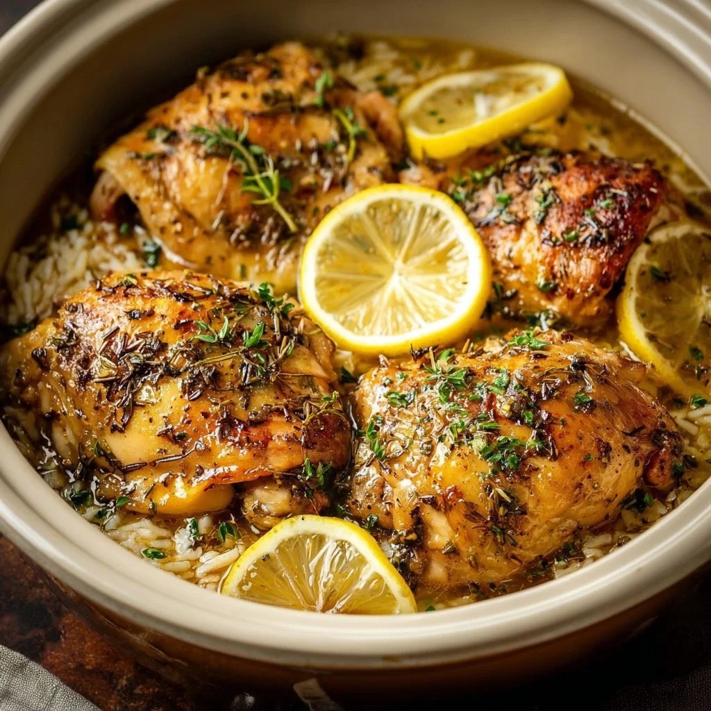 Slow Cooker Lemon Herb Chicken