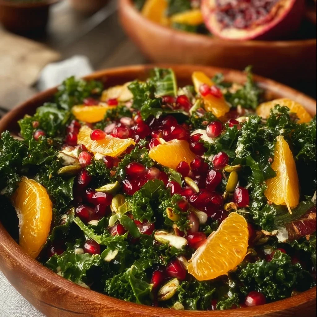 Citrus Pomegranate Kale Salad
