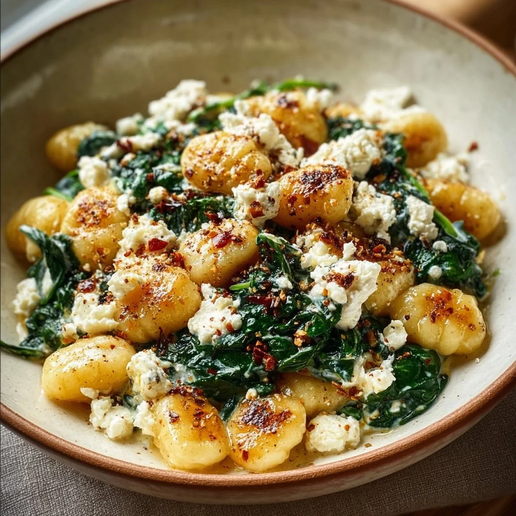 Creamy Gnocchi with Spinach and Feta