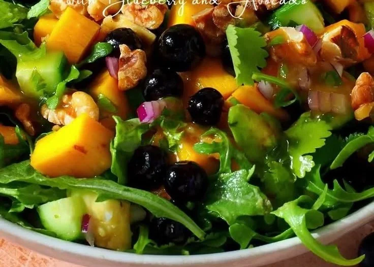 Mango Cucumber Salad with Blueberry and Avocado